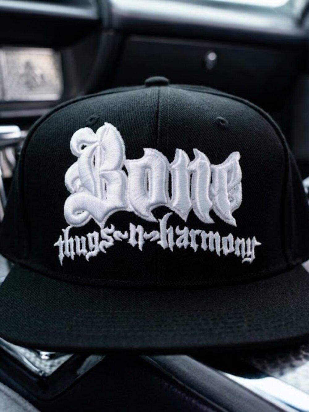 Vintage Bone Thugs N Harmony Hat 3D Embroidered Black Flat Bill Snapback Cap New